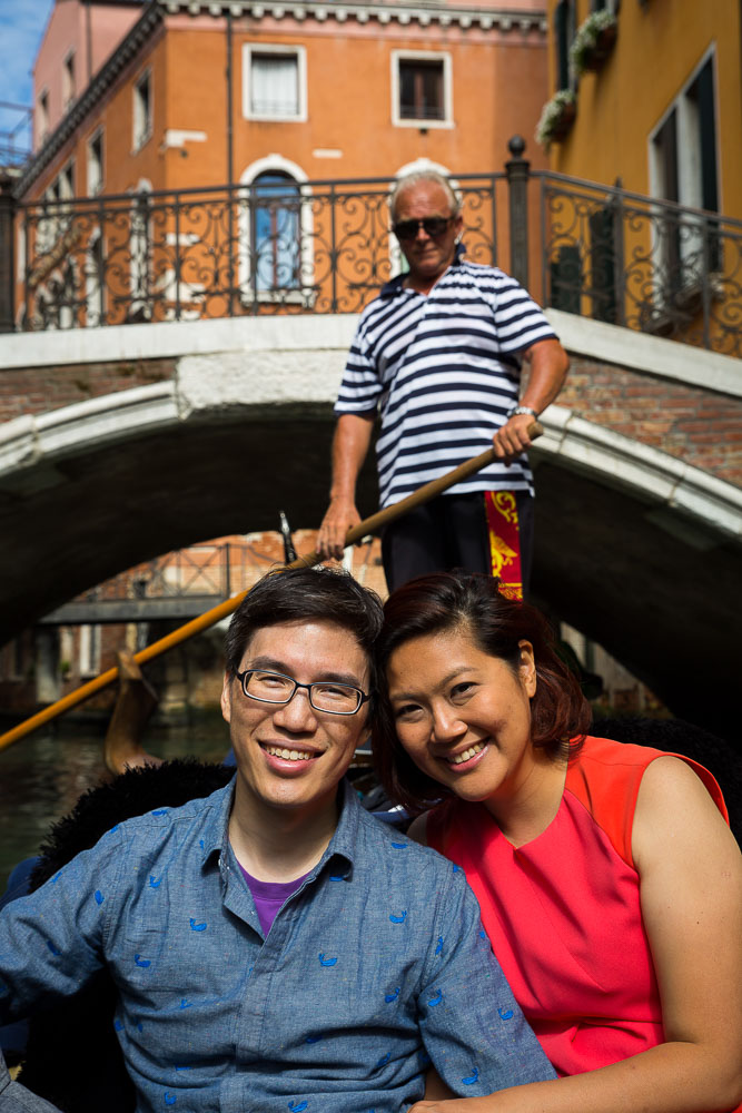 Couple portrait on a gondola 